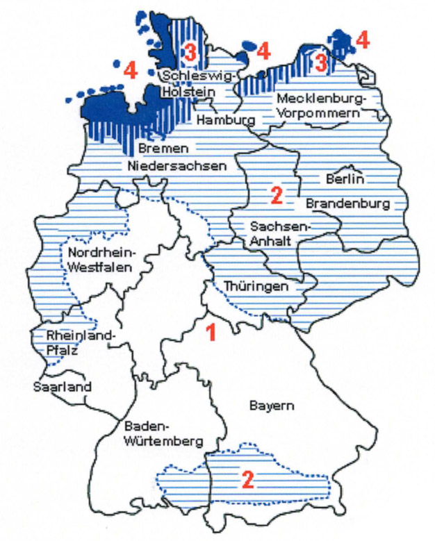 Errichtung von Industriezelten - Windzonen in Deutschland